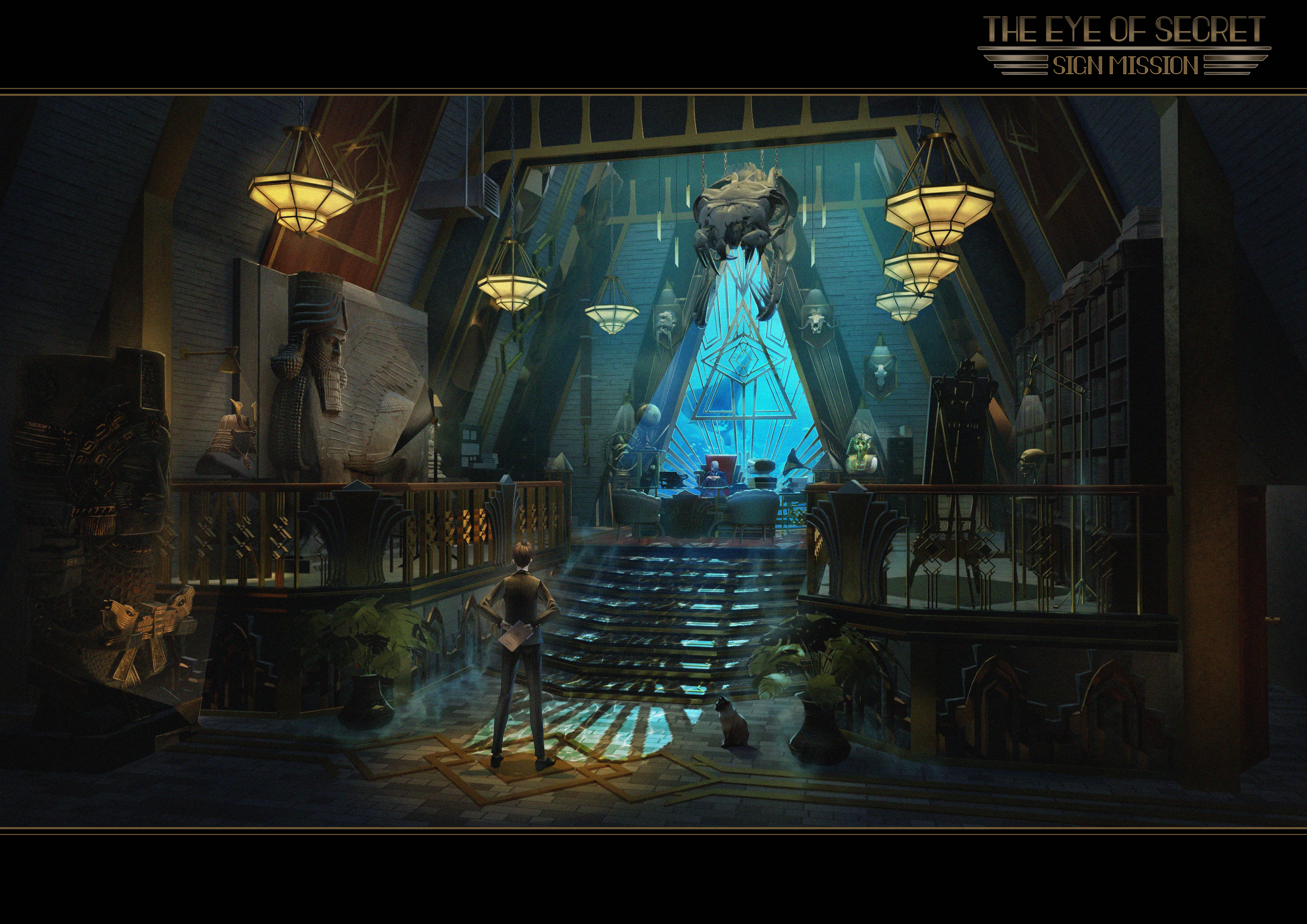 The eye of secret: sign mission scene