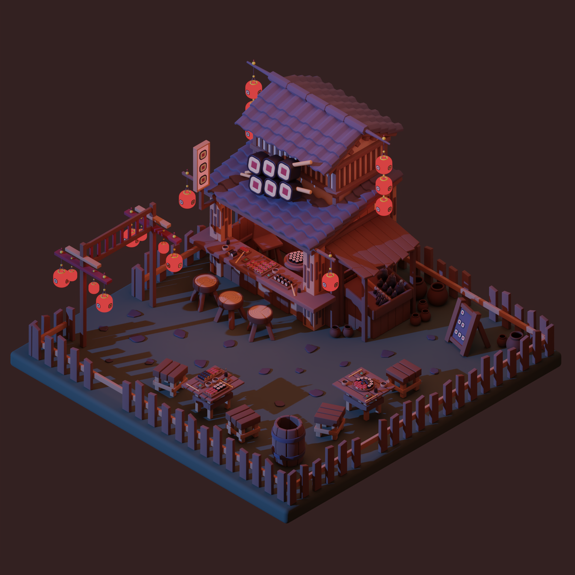 Asian street restaurant