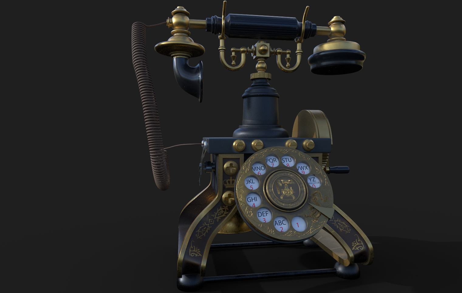 1892 Antique Classic Rotating Dial Mechanical Telephone