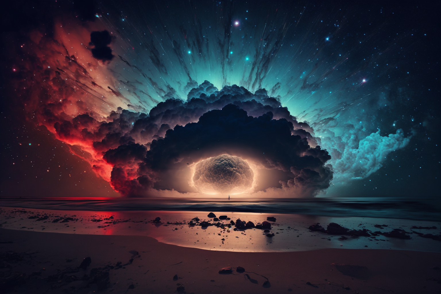 Explosion energy beach