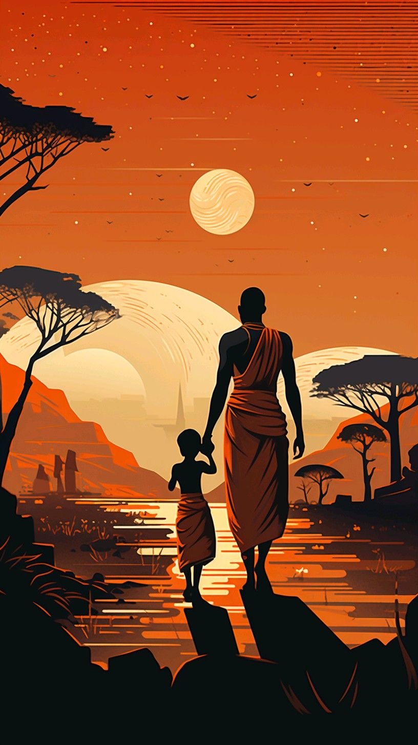 African Sunset-A Bond of Love