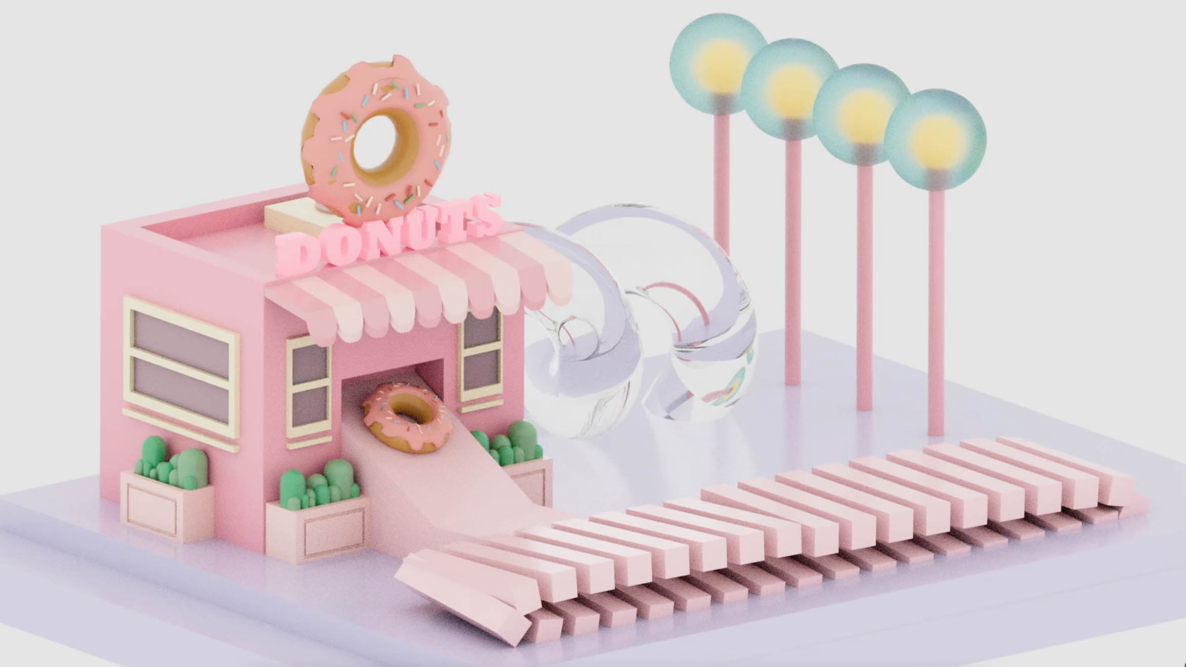 Isometric Donut Shop
