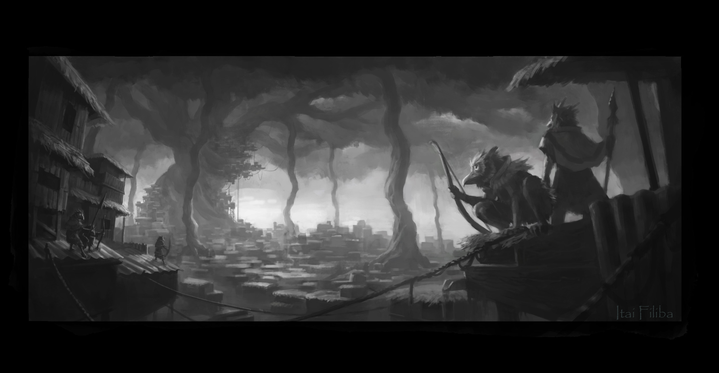 Hidden forest village