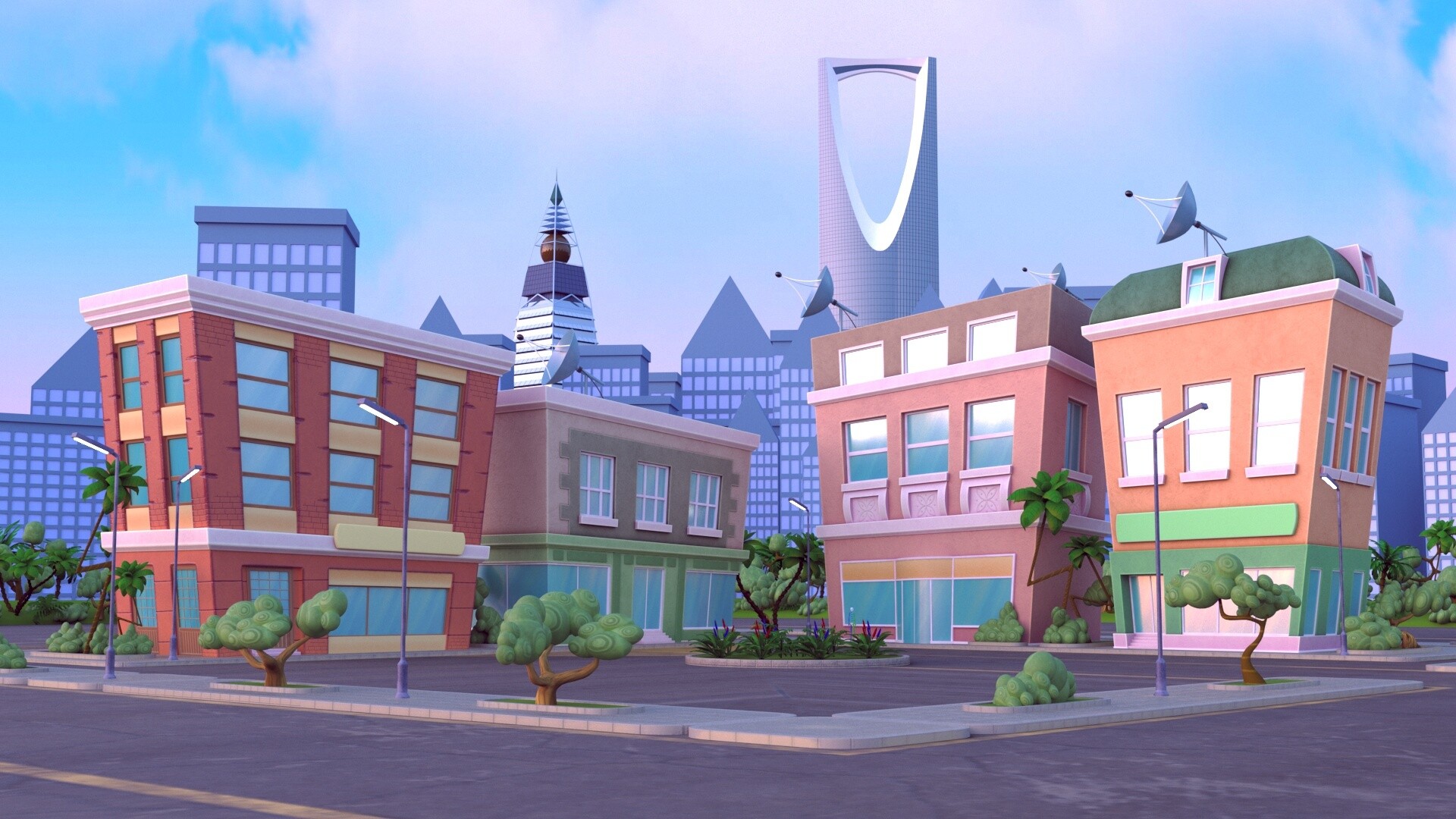 3D Stylized Cityscape