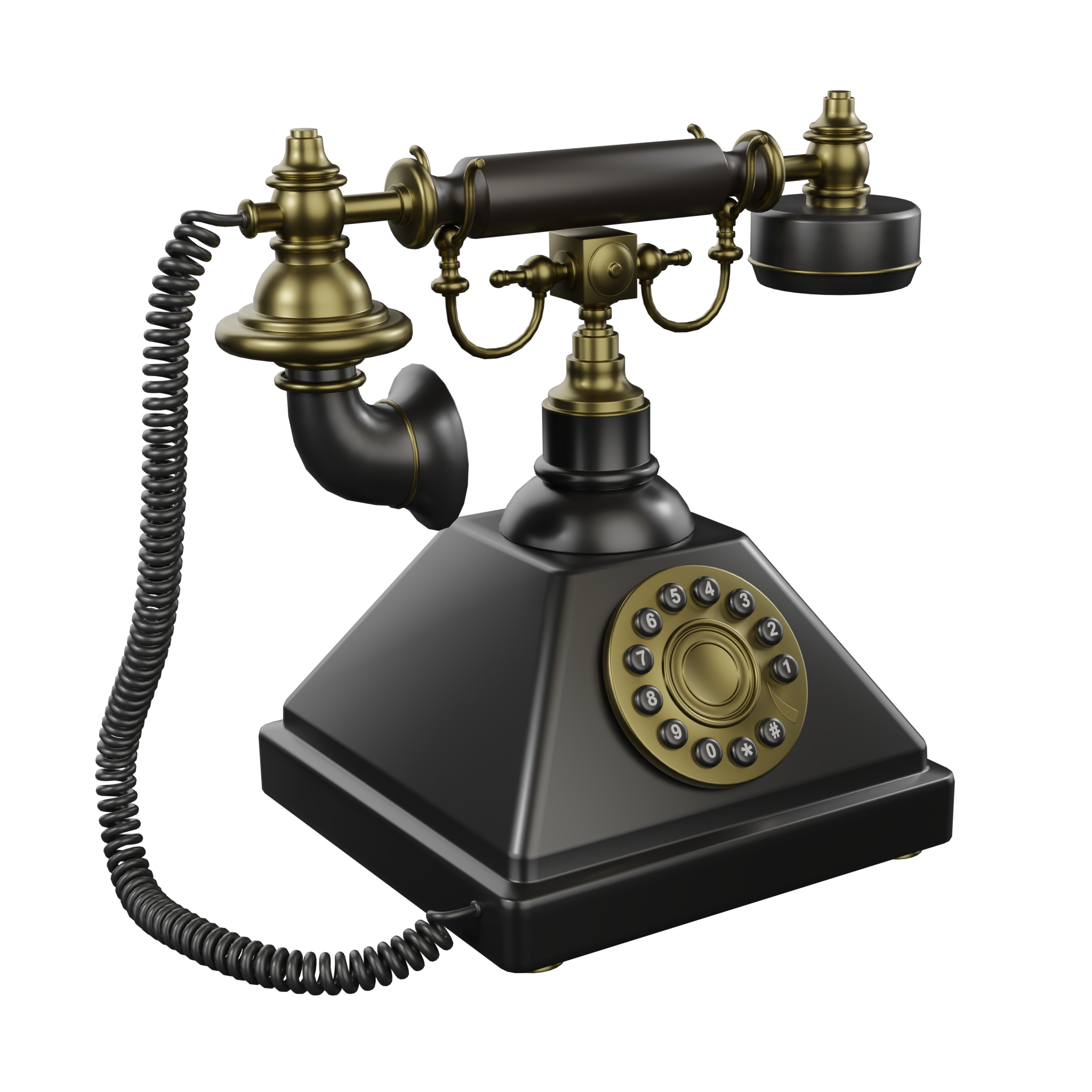 Vintage Antique Brass Telephone