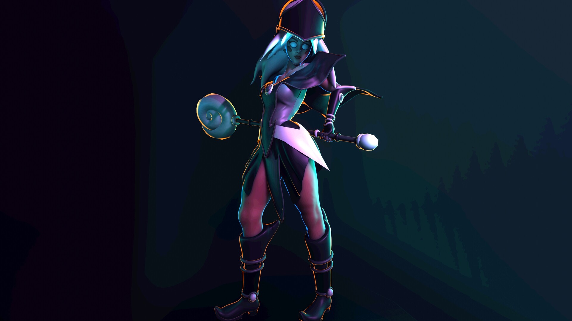 Dark Magicial Glow Girl